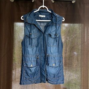 Love Tree Blue Denim Vest